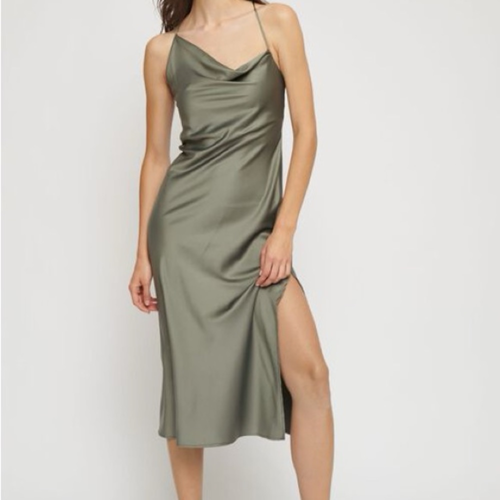 Dynamite Olive Green Midi Dress